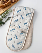 Load image into Gallery viewer, Double Oven Glove - 'Dancing with wings' Dragonfly