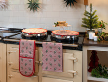 Load image into Gallery viewer, Double Oven Glove - 'Mistle Kiss'