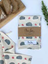 Load image into Gallery viewer, Tea Towel - 'Snuffling Along' Hedgehog