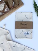 Load image into Gallery viewer, Tea Towel - 'Home Late Hare and Hearts'
