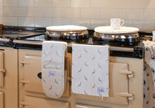 Load image into Gallery viewer, Tea Towel - 'Home Late Hare and Hearts'
