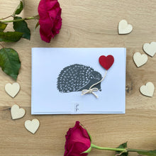 Load image into Gallery viewer, LIMITED EDITION &#39;Snuffling along&#39; Valentines card
